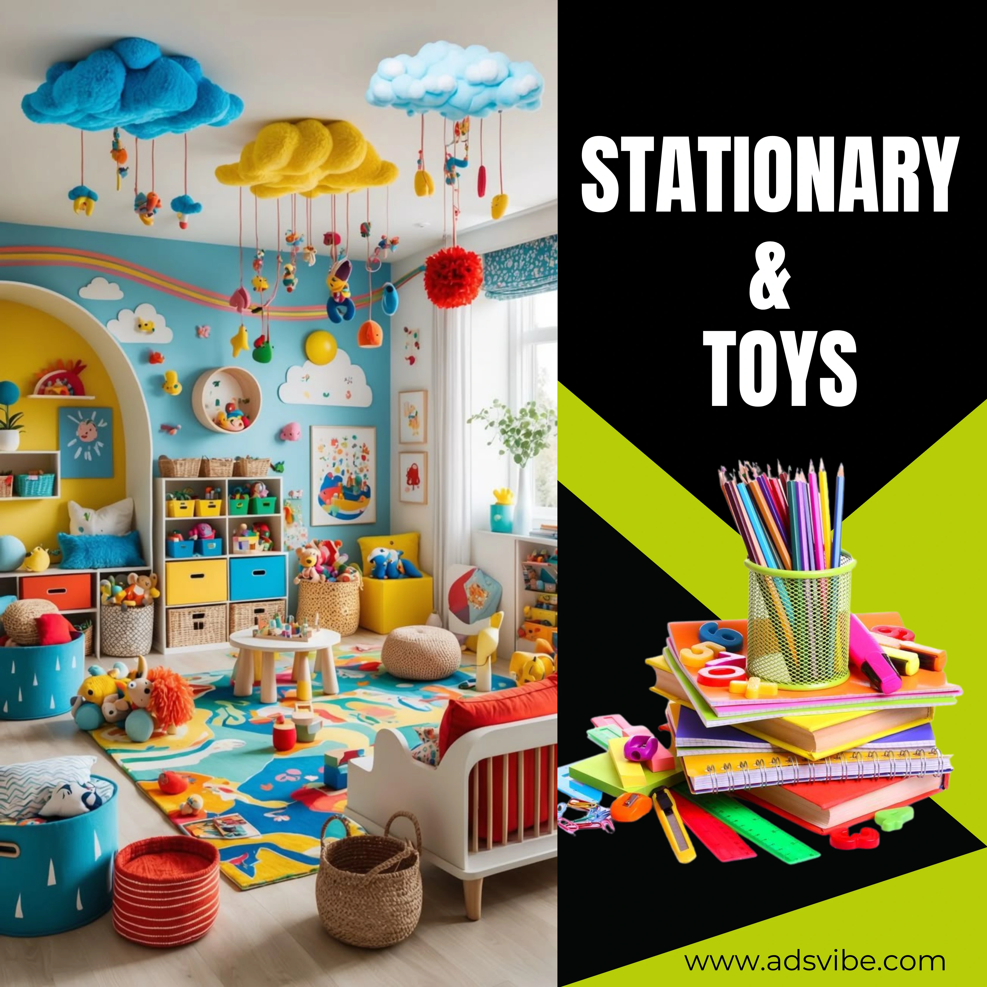 Stationary & Toys Category - Adsvibe